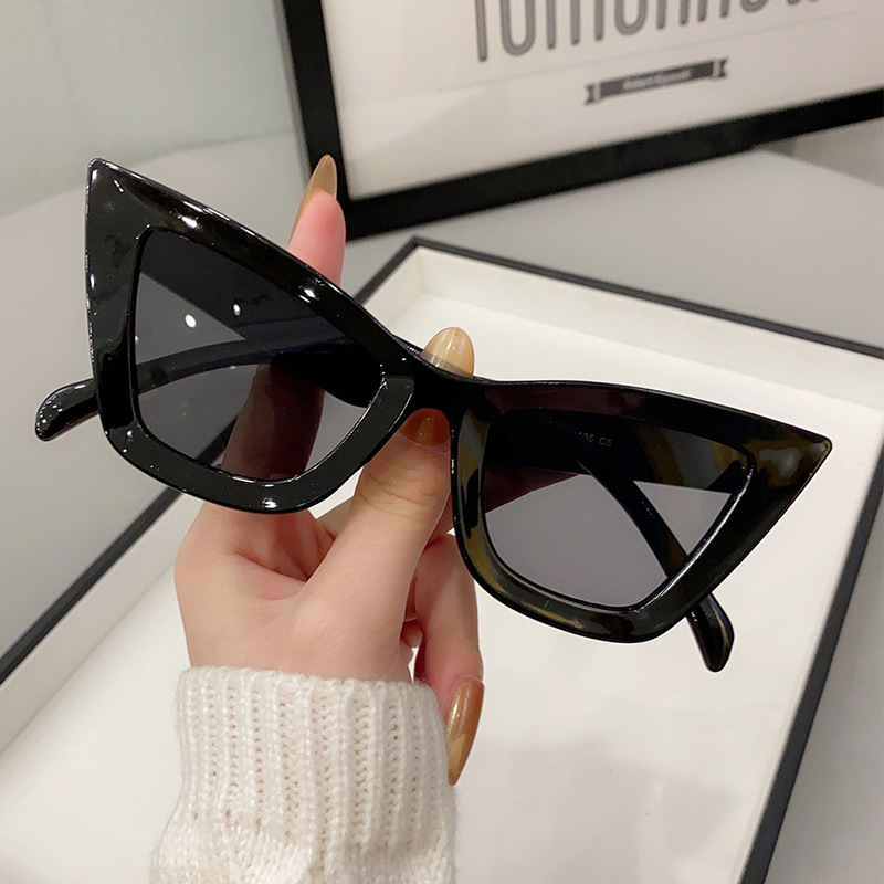 Sunglasses Cat Eye - Yeni Büyük Çerçeve Vintage Kare Güneş