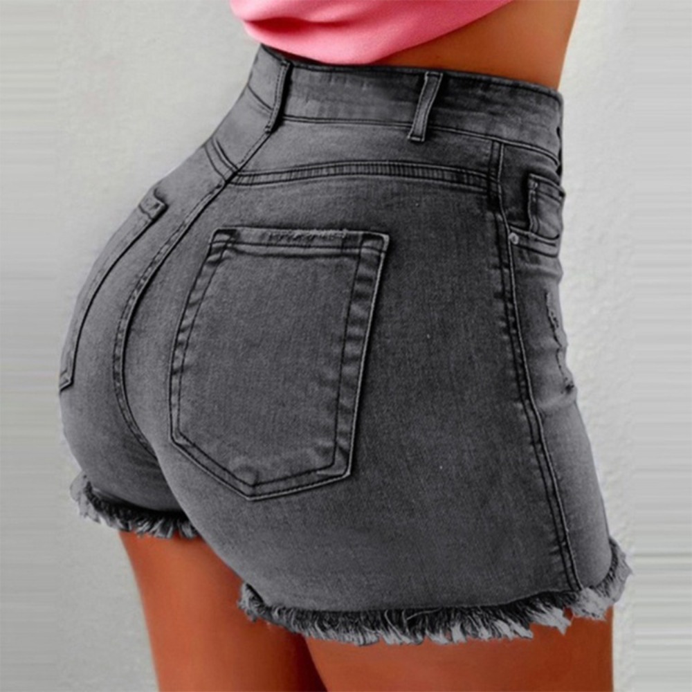 Kadın Yüksek Bel Kot Şort - Yı - Shorts Denim Frayed incelemesi ve fiyatı