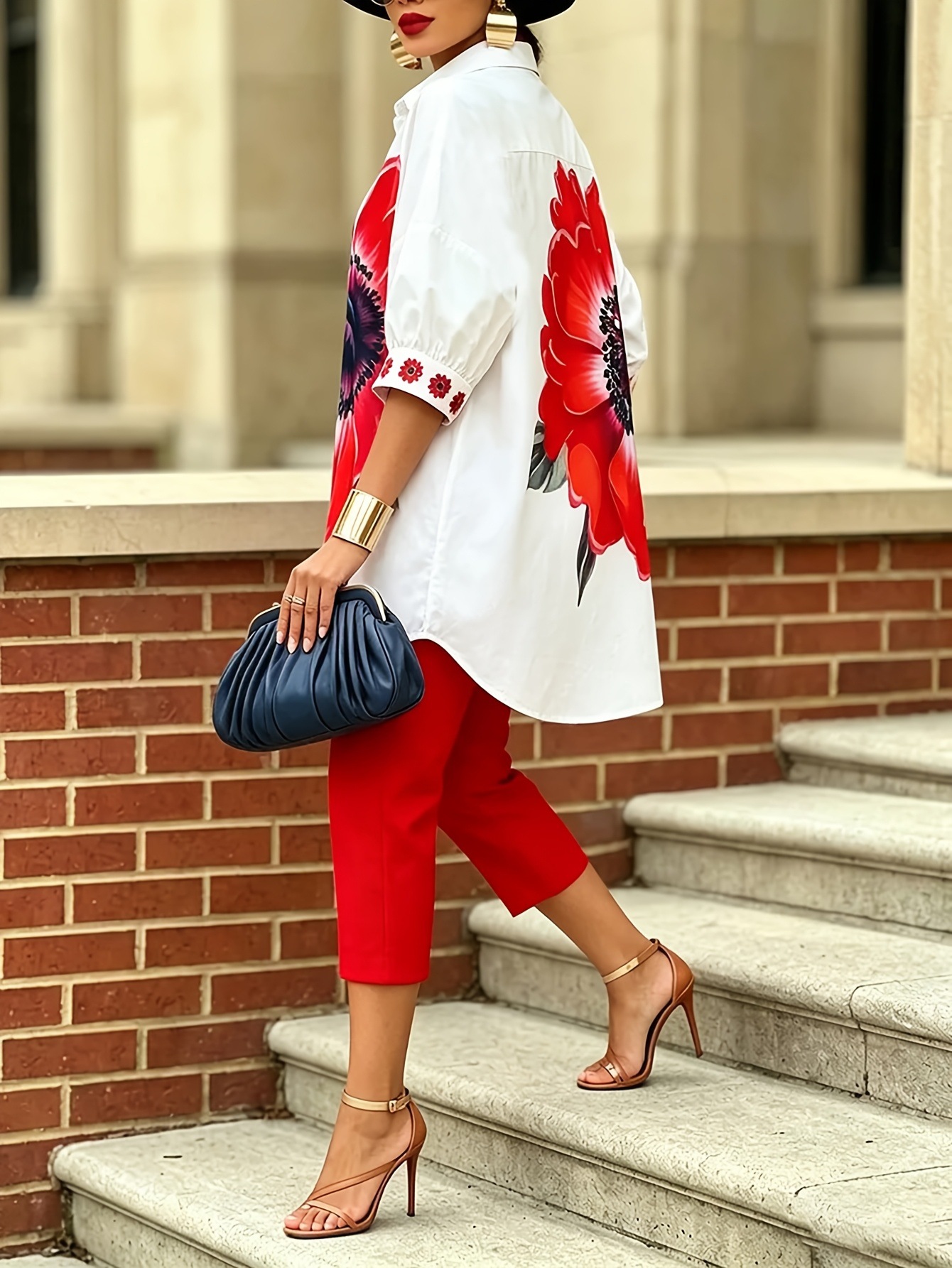 Vintage Kadınlar Çiçek Baskılı - Romper Floral Print incelemesi ve fiyatı