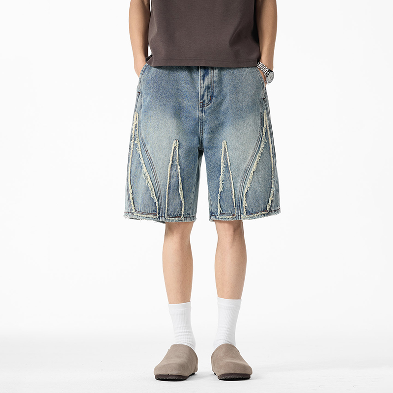 Erkek Bol Paça Kot Şortlar, Ha - Shorts Denim Frayed incelemesi ve fiyatı